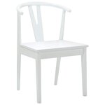 vidaXL Chaise de salle à manger 2 Pièces Blanc et Blanc