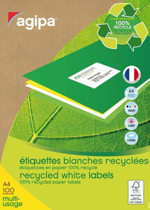 100 Étiquettes Multi-Usage 210X297 100  Récyclées