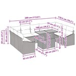 vidaXL Ensemble de canapé de jardin 10 Pièces Noir Poly rotin