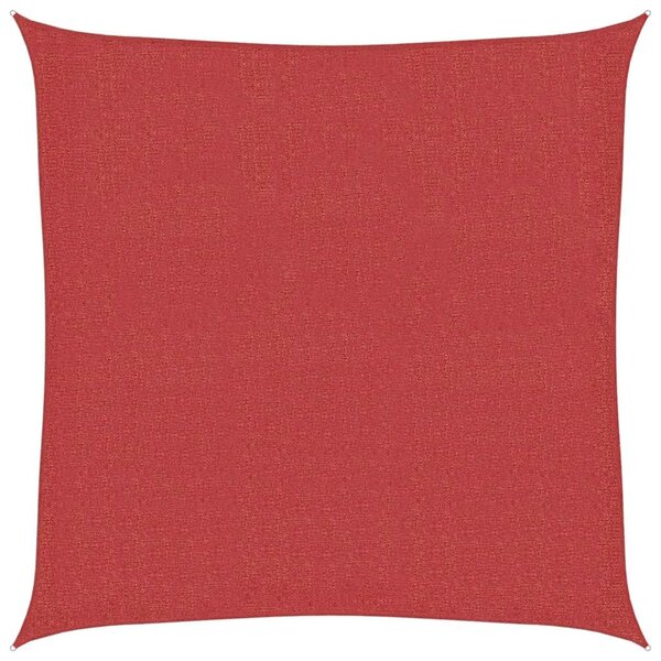 vidaXL Voile d'ombrage 160 g/m² Rouge 7x7 m PEHD