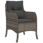 vidaXL Ensemble à manger de jardin 5 Pièces coussins gris résine tressée