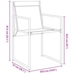 vidaXL Set repas jardin 9 pièces noir Textilène et acier
