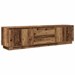 vidaXL Meuble TV avec éclairage LED vieux bois 193 5x41x50 cm