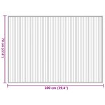 vidaXL Tapis rectangulaire marron 70x100 cm bambou