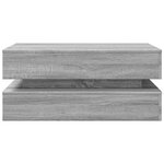 vidaXL Table basse avec lumières LED gris sonoma 90x50x40 cm