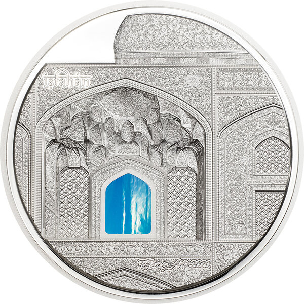 Monnaie TIFFANY ART Isfahan 3 Oz Argent 20$ Palau 2020