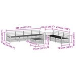 vidaXL Ensemble de canapés d'extérieur 8 pc Naturel