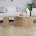 vidaXL Table basse Chêne sonoma 150x50x35 cm Bois d’ingénierie
