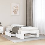 vidaXL Cadre de lit sans matelas blanc 90x200 cm bois d'ingénierie