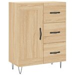 vidaXL Buffet haut Chêne sonoma 69 5x34x180 cm Bois d'ingénierie