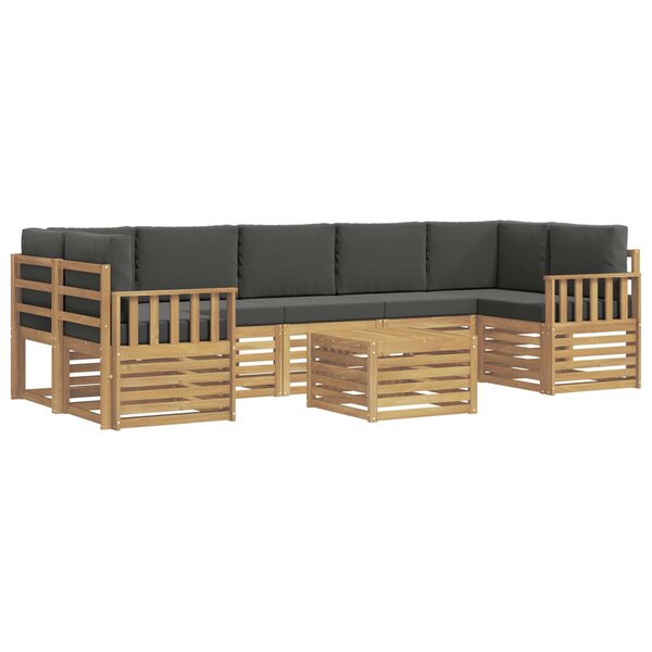 vidaXL Ensemble de canapés d'extérieur 8 pc Blanc et anthracite