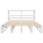 vidaXL Cadre de lit sans matelas blanc 140x200 cm bois de pin massif