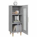 vidaXL Buffet Sonoma gris 34 5x34x90 cm Bois d'ingénierie