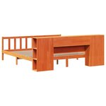 vidaXL Lit bibliothèque sans matelas cire marron 180x200 cm pin massif
