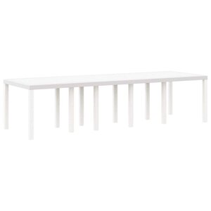 vidaXL Table de jardin pour repas Blanc 300 x 100 x 73 cm polyrotin