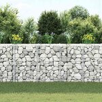 vidaXL Lits surélevés en gabion 3 Pièces 30x30x50 cm Fer