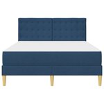 vidaXL Cadre de lit avec matelas Bleu 160 x 200 cm Tissu