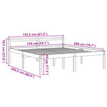 vidaXL Lit pour personne âgée sans matelas 150x200 cm bois pin massif
