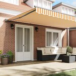 vidaXL Cadre d'auvent Jaune et blanc 500 × 300 cm