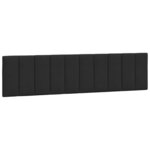 vidaXL Coussin de tête de lit Hanko noir 200 cm velours