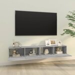vidaXL Meubles TV muraux 2Pièces sonoma gris 100x30x30 cm bois ingénierie