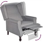vidaXL Fauteuil gris tissu