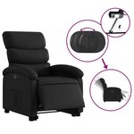 vidaXL Fauteuil inclinable électrique noir similicuir