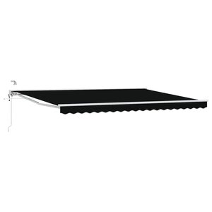 vidaXL Auvent rétractable électrique Noir et Blanc 4 × 3 m