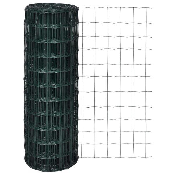 vidaXL Clôture euro Acier 25 x 1 0 m Vert