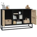 vidaXL Buffet noir 105x30x65 cm bois d'ingénierie