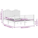 vidaXL Cadre de lit sans matelas 160x200 cm bois massif