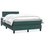 vidaXL Sommier à lattes de lit et matelas vert foncé 120x220cm velours