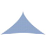 vidaXL Voile d'ombre 4 x 4 x 5 8 m HDPE Triangulaire Bleu et Blanc