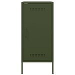 vidaXL Buffets 2 Pièces vert olive 36x39x79 cm acier