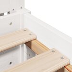 vidaXL Cadre de lit sans matelas blanc 90x190 cm bois de pin massif