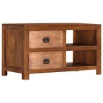 vidaXL Table basse avec 2 tiroirs 90x40x50 cm bois solide de manguier