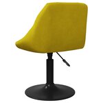 vidaXL Chaises à manger pivotantes lot de 4 jaune moutarde velours