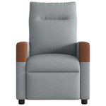 vidaXL Fauteuil inclinable électrique Gris clair Tissu