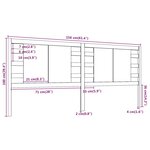 vidaXL Tête de lit Blanc 156x4x100 cm Bois massif de pin