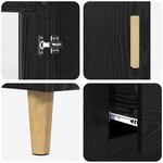 vidaXL Buffet Chêne noir 69 5 x 34 x 90 cm Bois d'ingénierie