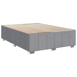 vidaXL Sommier à lattes de lit avec matelas Gris clair 140x200cm Tissu