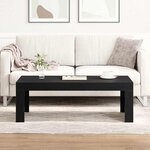 vidaXL Table basse Noir Bois d'ingénierie