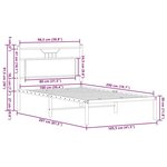 vidaXL Cadre de lit sans matelas chêne marron 100x200 cm