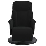 vidaXL Fauteuil inclinable avec repose-pied noir velours