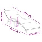 vidaXL Transat Gris foncé 188 x 55 x 59 cm Bois de teck solide