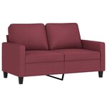 vidaXL Ensemble de canapés 3 Pièces avec coussins Rouge bordeaux Tissu