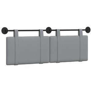 vidaXL Tête de lit suspendue Gris clair Tissu