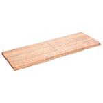 vidaXL Dessus de table marron clair bois chêne massif traité