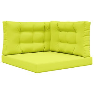vidaXL Coussin de canapé d'extérieur 3 Pièces Vert Polyester