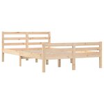 vidaXL Cadre de lit Bois massif 140x190 cm